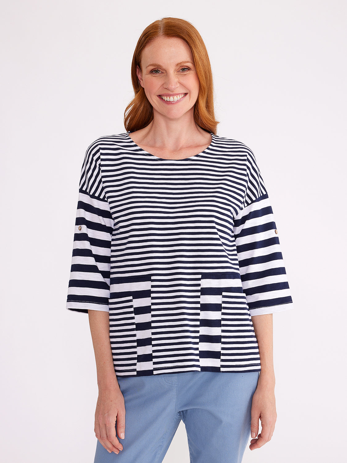 Yarra Trail  Stripe Combo Tee YT24S7407