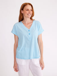 Yarra Trail V Neck Stripe Tee YT24S7417