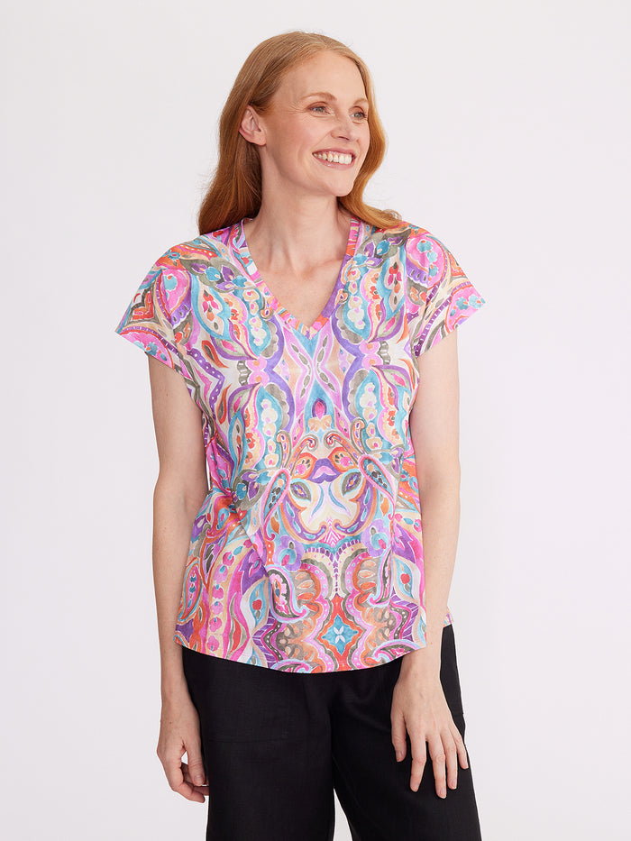 Yarra Trail Angel Paisley Print Top YT24S7425