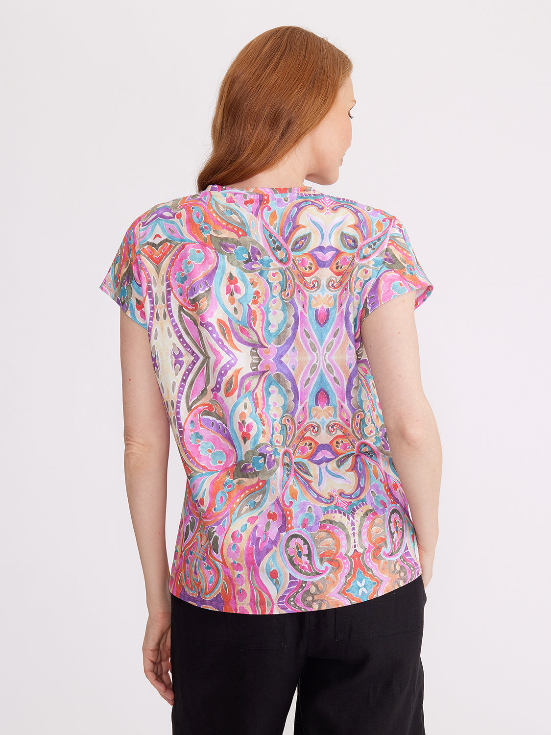 Yarra Trail Angel Paisley Print Top YT24S7425