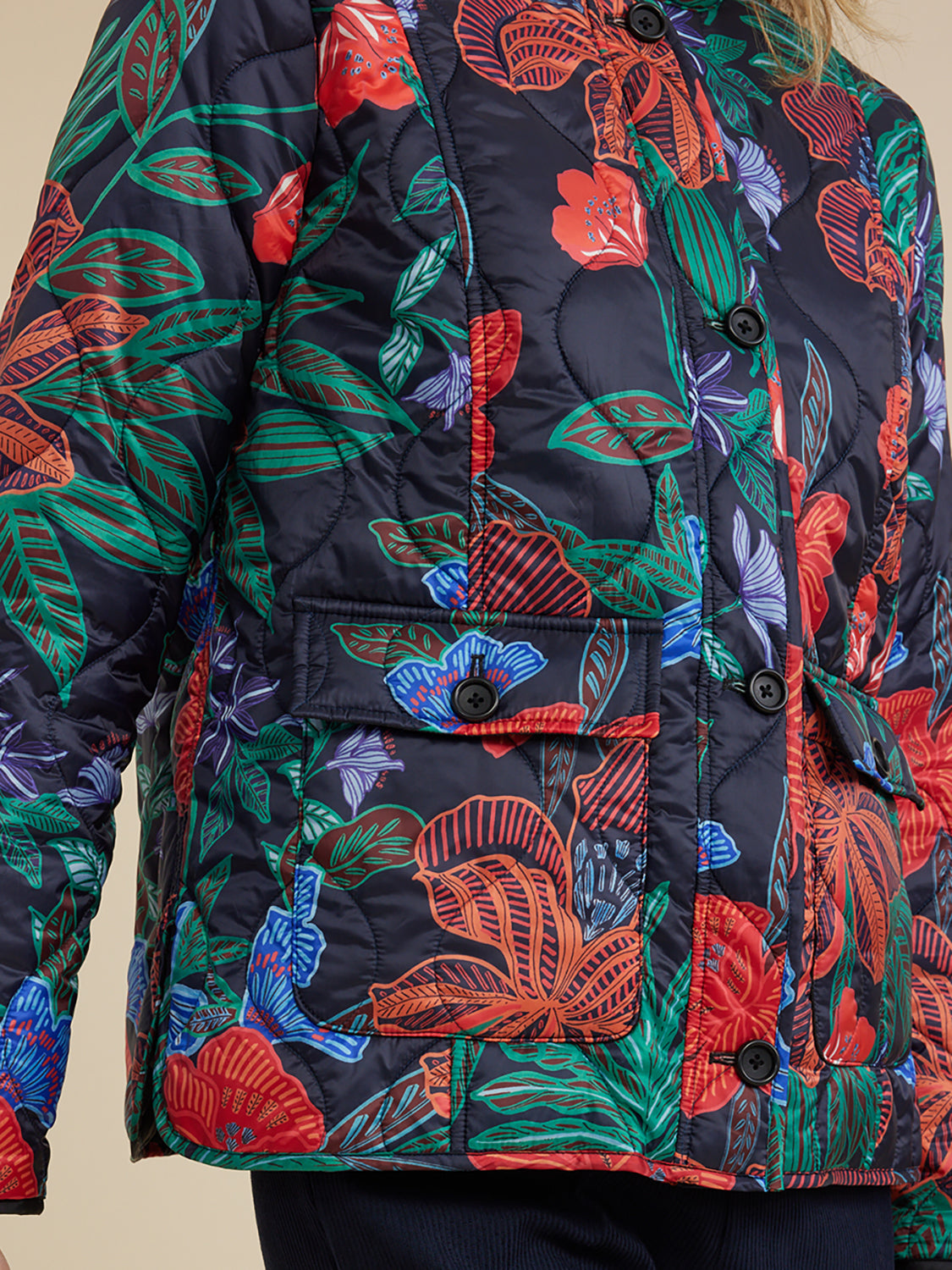 Yarra Trail Dark Floral Print Jacket YT24W6204