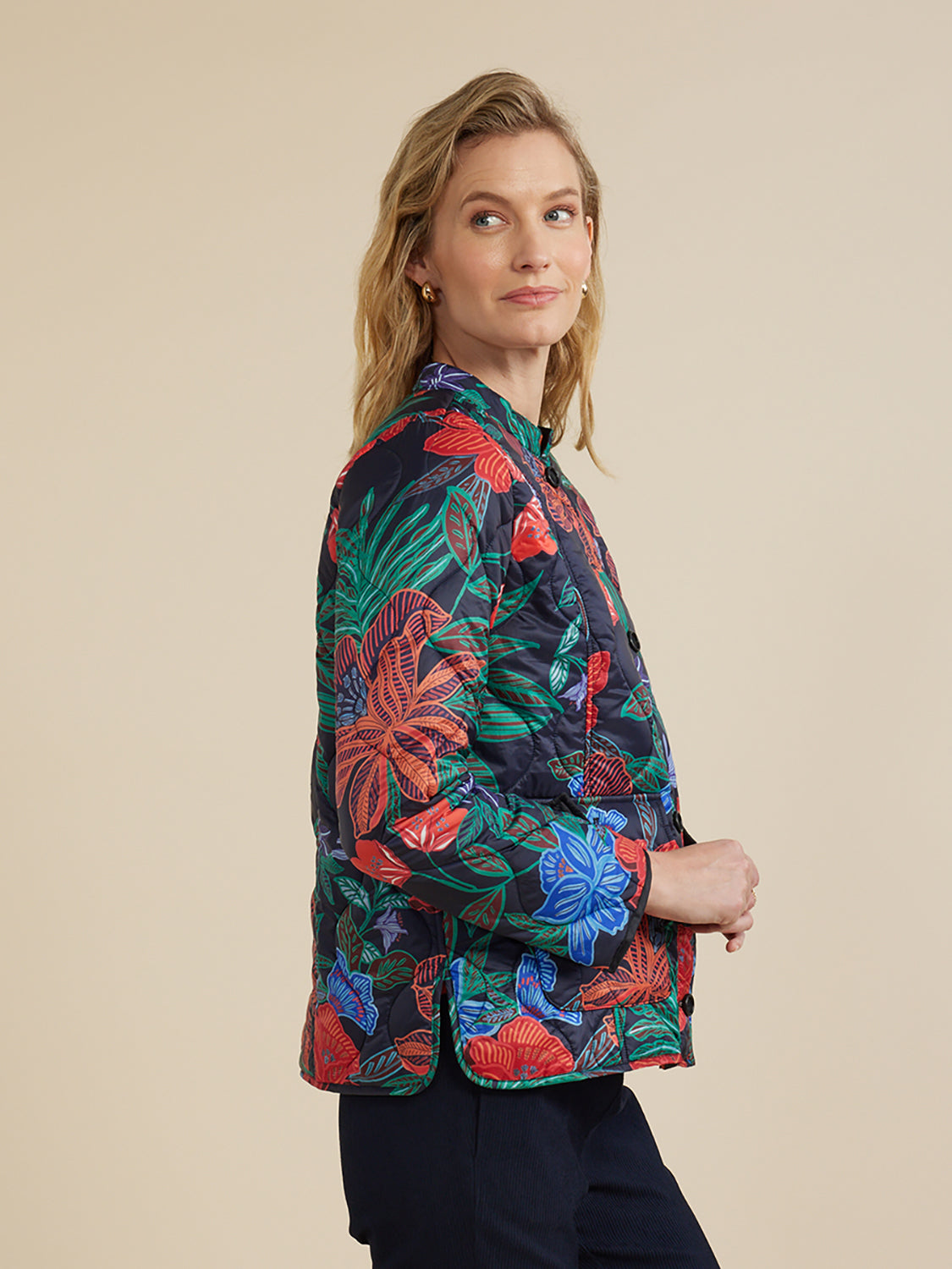 Yarra Trail Dark Floral Print Jacket YT24W6204