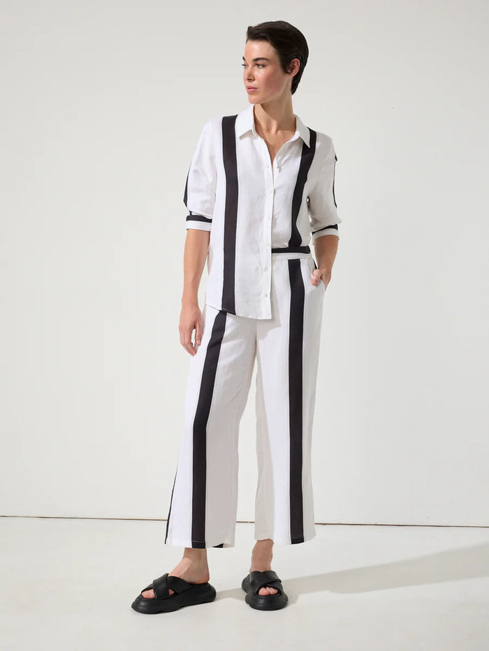 Marco Polo Urban Stripe Shirt in Black Stripe YTMP4719