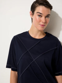 Marco Polo Pinstitch Tee in Ink YTMP7496