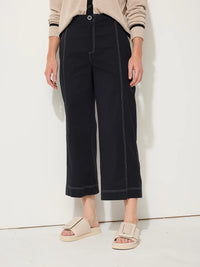Marco Polo Essential Wide Leg Pant in Black YTMP8283