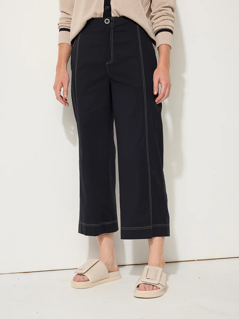 Marco Polo Essential Wide Leg Pant in Black YTMP8283