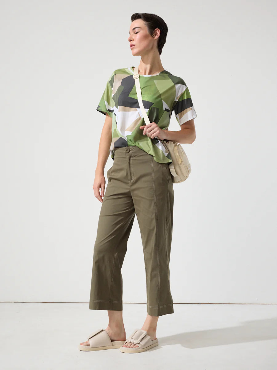 Marco Polo Essential Wide Leg Pant in Moss YTMP8283