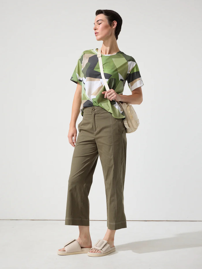 Marco Polo Essential Wide Leg Pant in Moss YTMP8283