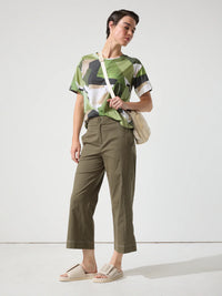 Marco Polo Essential Wide Leg Pant in Moss YTMP8283