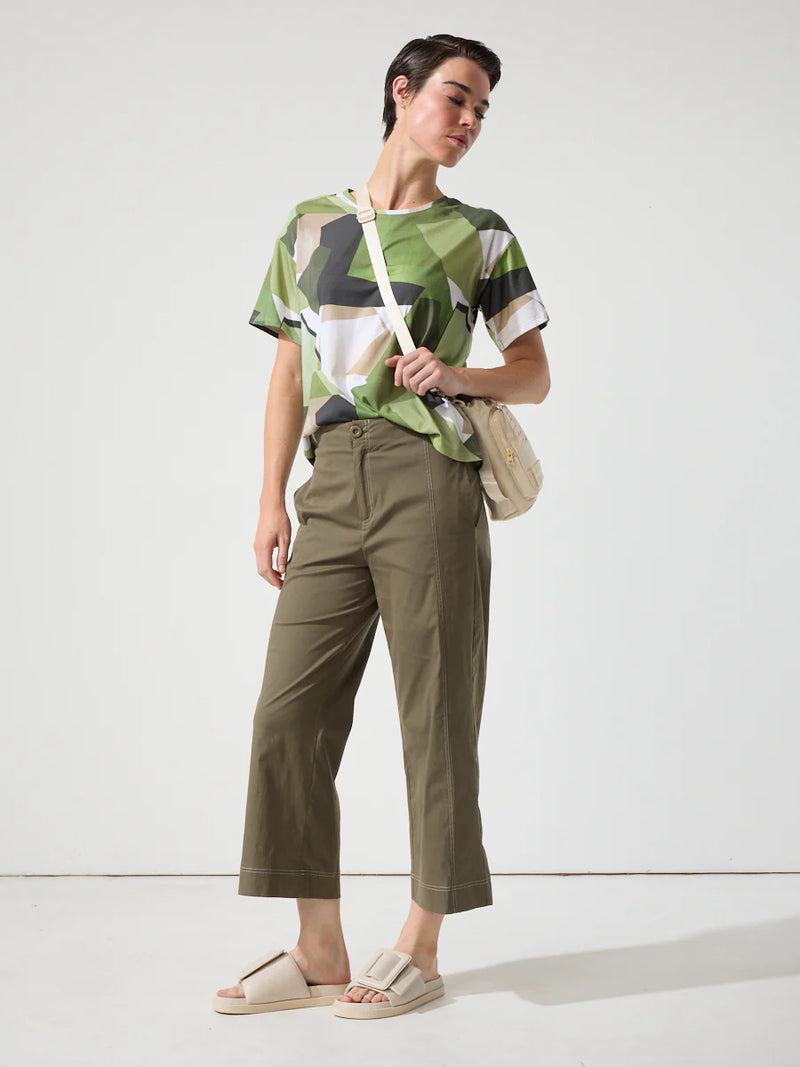 Marco Polo Essential Wide Leg Pant in Moss YTMP8283