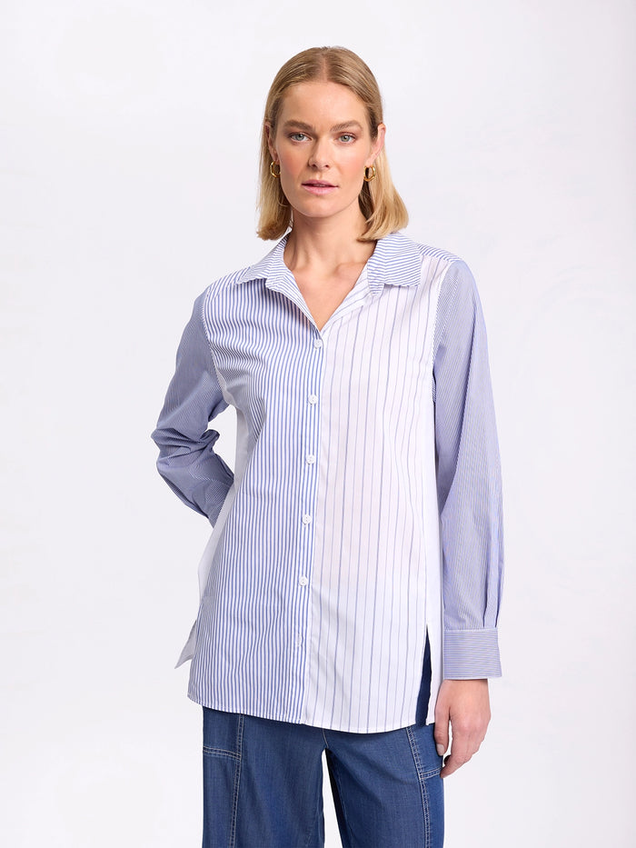 Marco Polo L/S Spliced Stripe Shirt Ytms54651