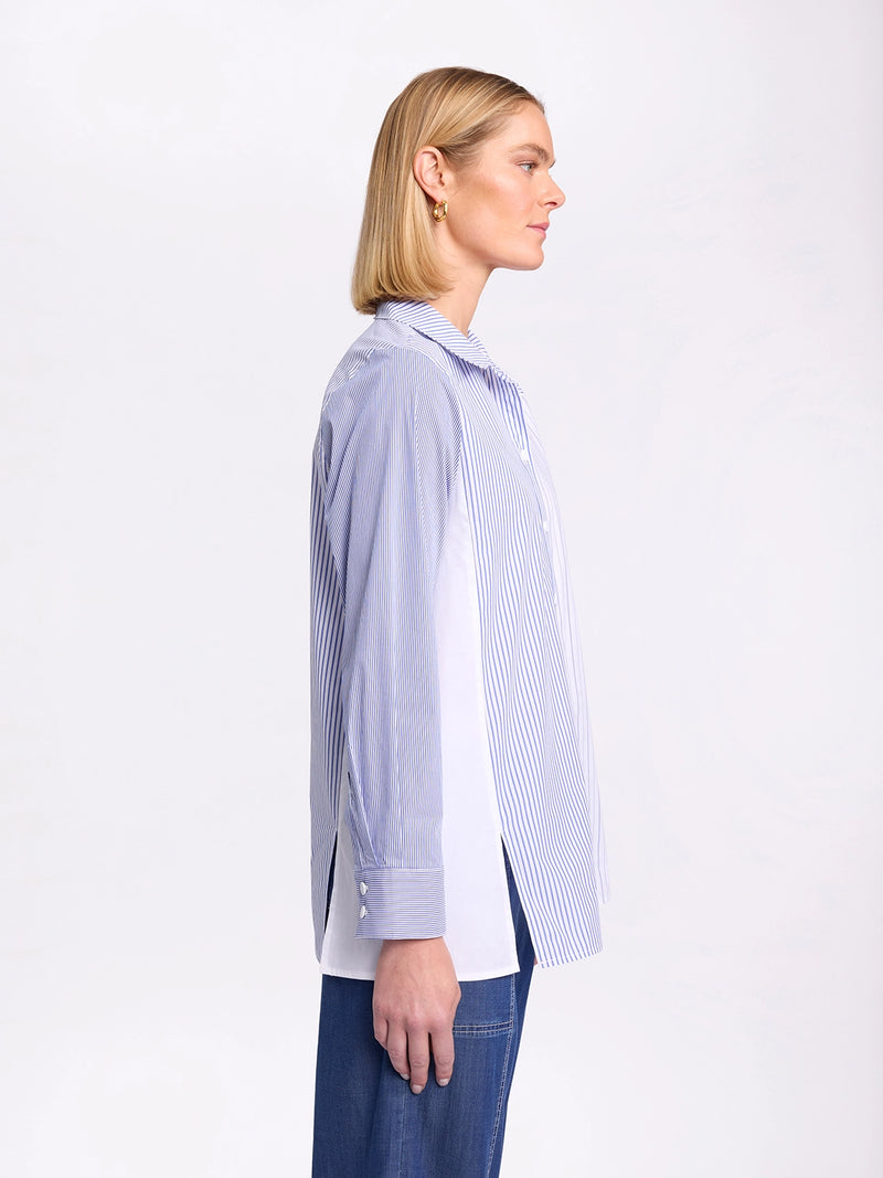 Marco Polo L/S Spliced Stripe Shirt Ytms54651