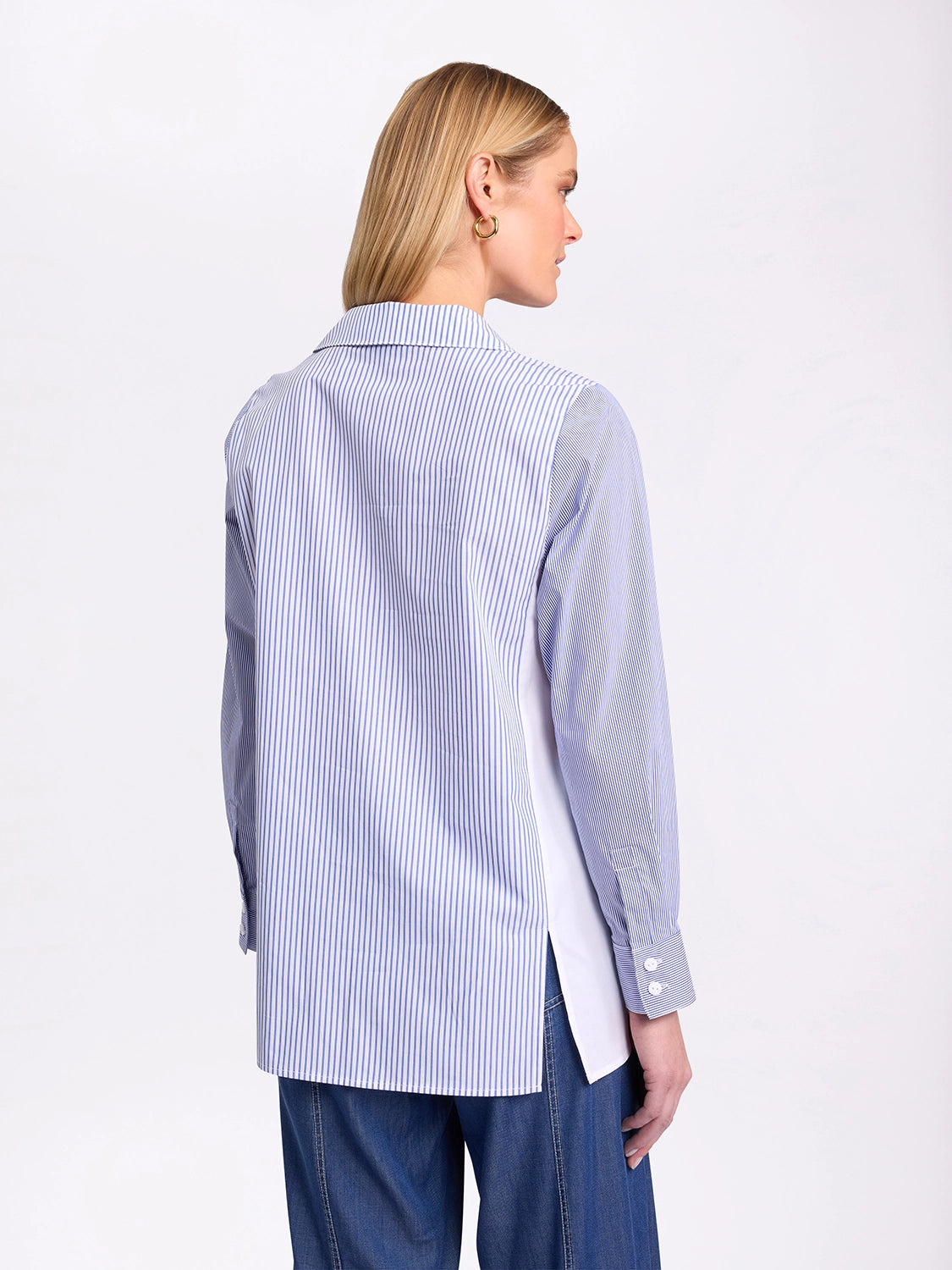 Marco Polo L/S Spliced Stripe Shirt Ytms54651