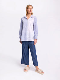 Marco Polo L/S Spliced Stripe Shirt Ytms54651