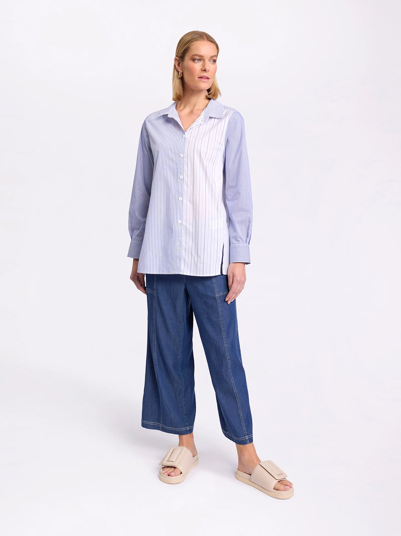Marco Polo L/S Spliced Stripe Shirt Ytms54651