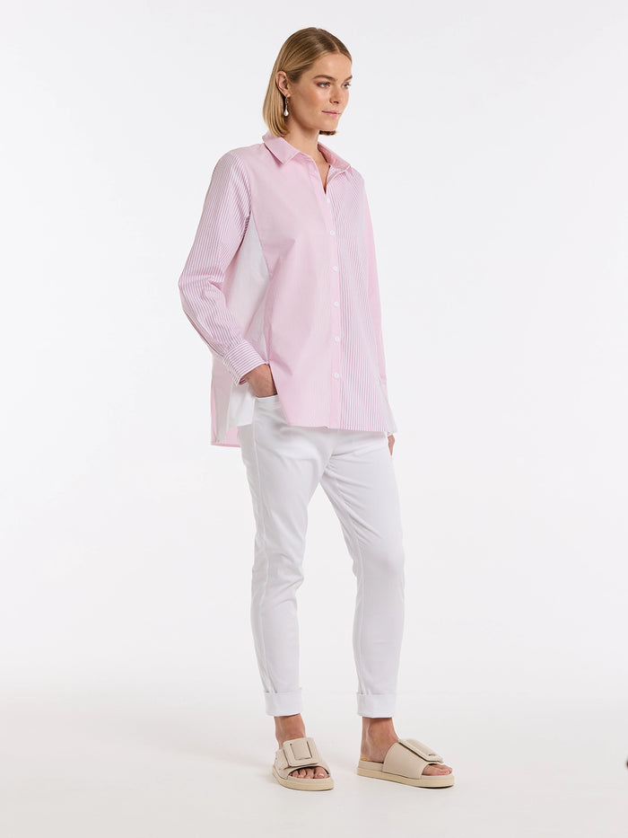 Marco Polo L/S Spliced Stripe Shirt YTMS54689