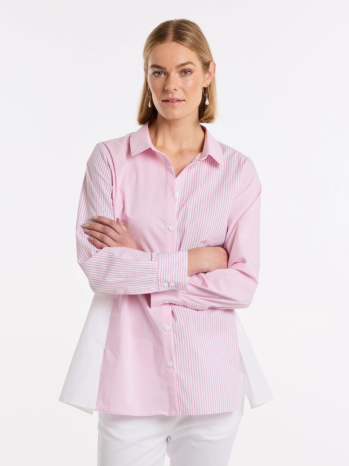 Marco Polo L/S Spliced Stripe Shirt YTMS54689