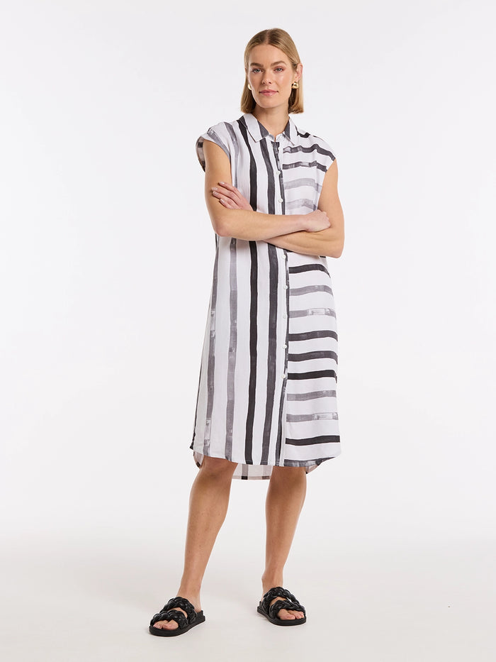 Marco Polo S/L Brushed Stripe Dress YTMS59329