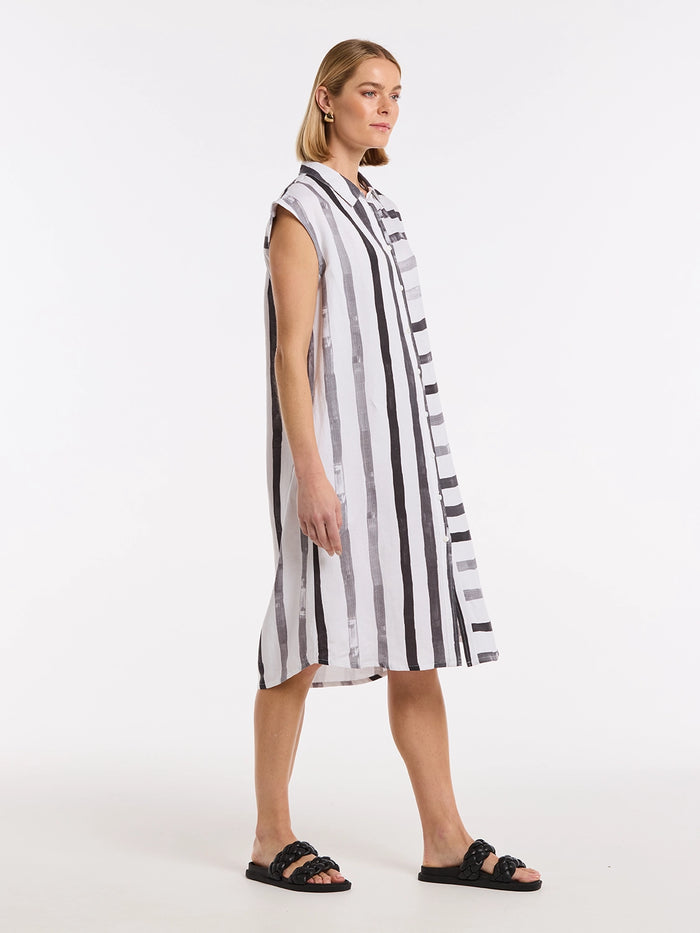 Marco Polo S/L Brushed Stripe Dress YTMS59329