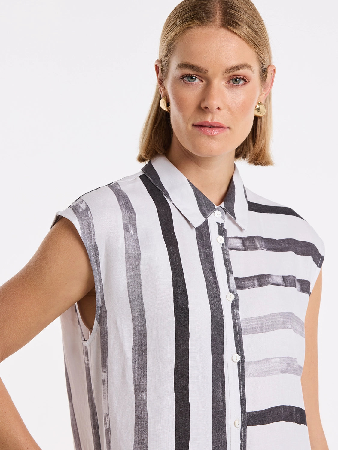 Marco Polo S/L Brushed Stripe Dress YTMS59329