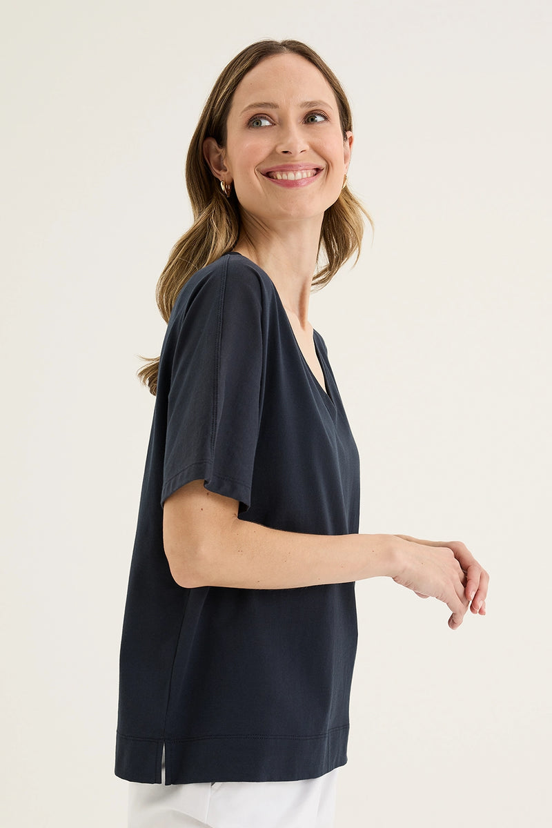Yarra Trail Glass Tee in Navy YTWN3043