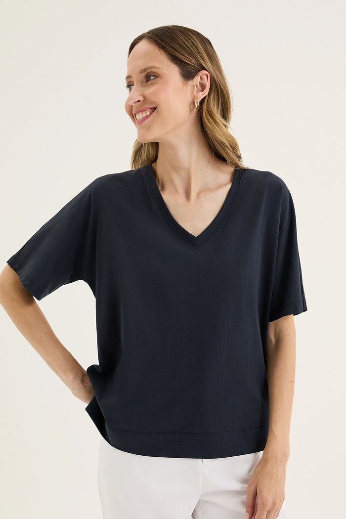 Yarra Trail Glass Tee in Navy YTWN3043