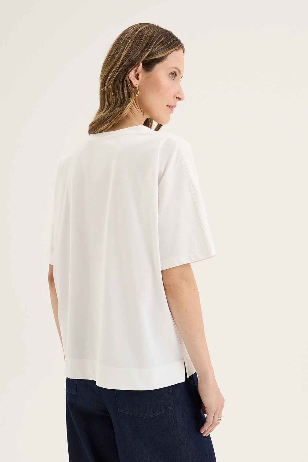 Yarra Trail Glass Tee in Ecru YTWN3043