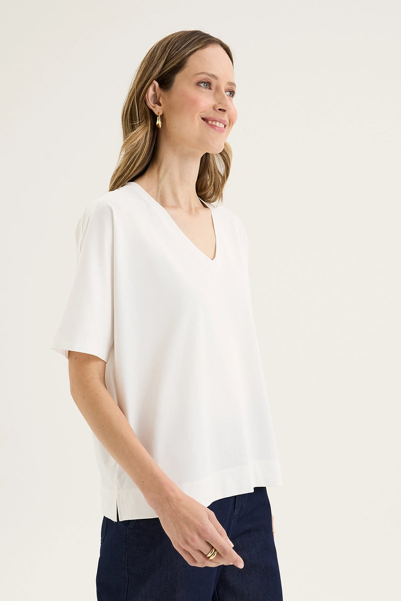 Yarra Trail Glass Tee in Ecru YTWN3043