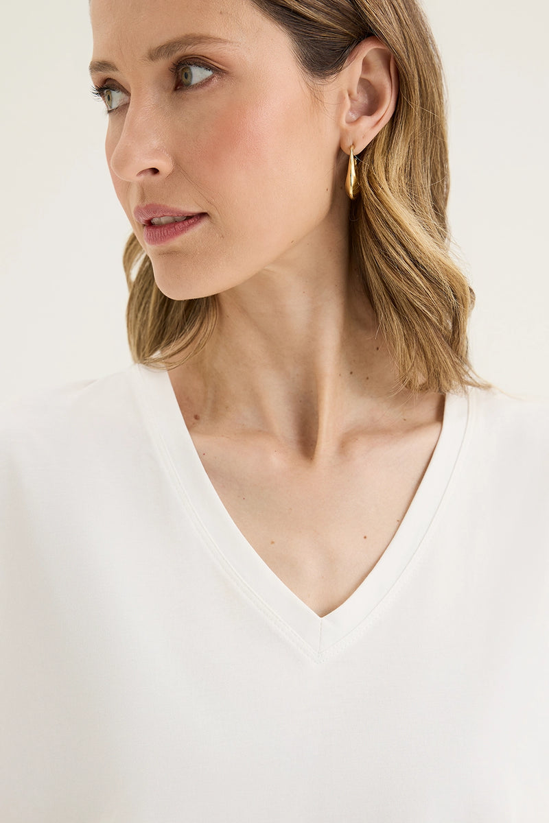 Yarra Trail Glass Tee in Ecru YTWN3043