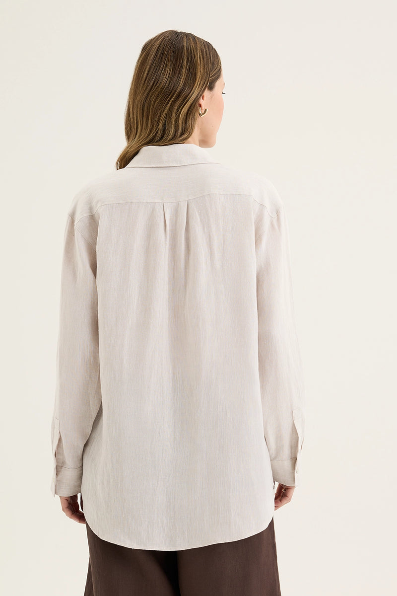 Yarra Trail Tirari Shirt in Twine YTWN4277