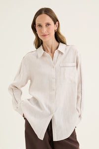 Yarra Trail Tirari Shirt in Twine YTWN4277
