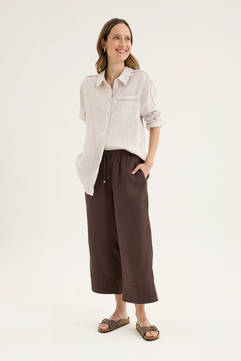 Yarra Trail Tirari Shirt in Twine YTWN4277