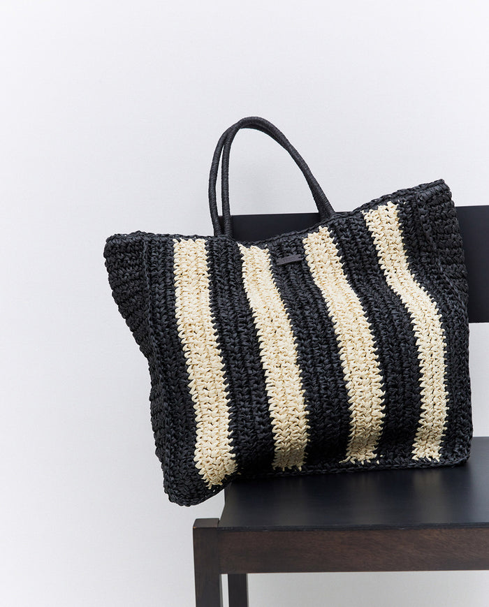 Yerse Striped Shopper Bag 42936Ys