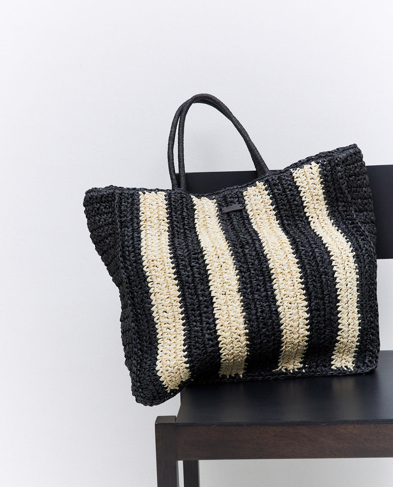 Yerse Striped Shopper Bag 42936Ys