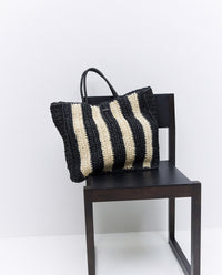 Yerse Striped Shopper Bag 42936Ys
