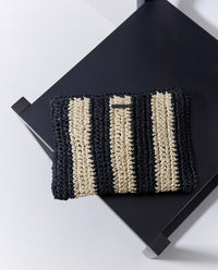 Yerse Striped Rafia Clutch 42939Ys