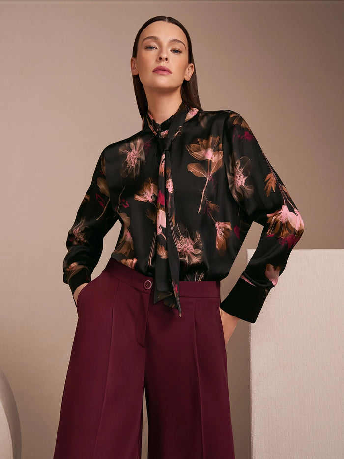 Marc Cain Turtleneck blouse with floral print ZC 51.11 W28 - Pre-Order November Delivery