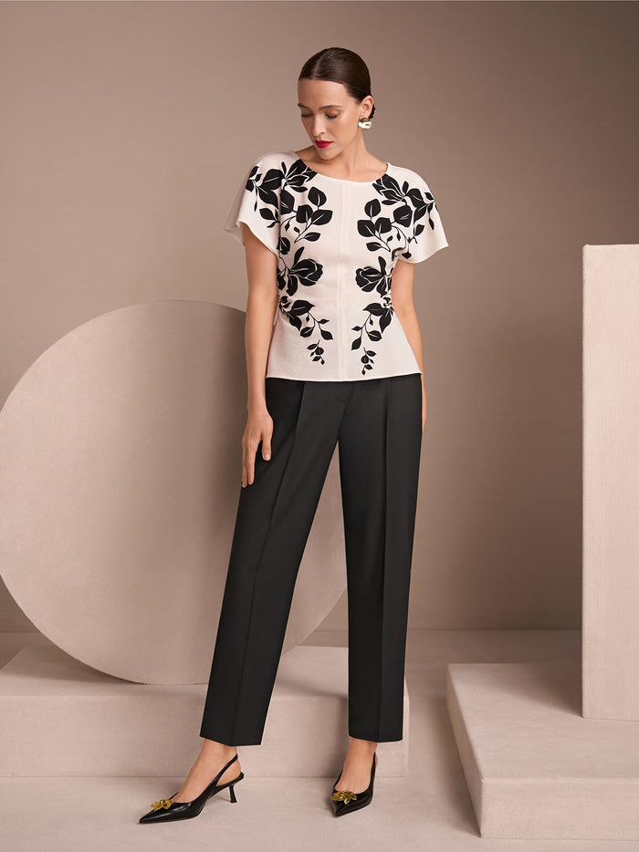 Marc Cain Elegant blouse with floral print ZG 51.05 W11 - Pre-Order November Delivery