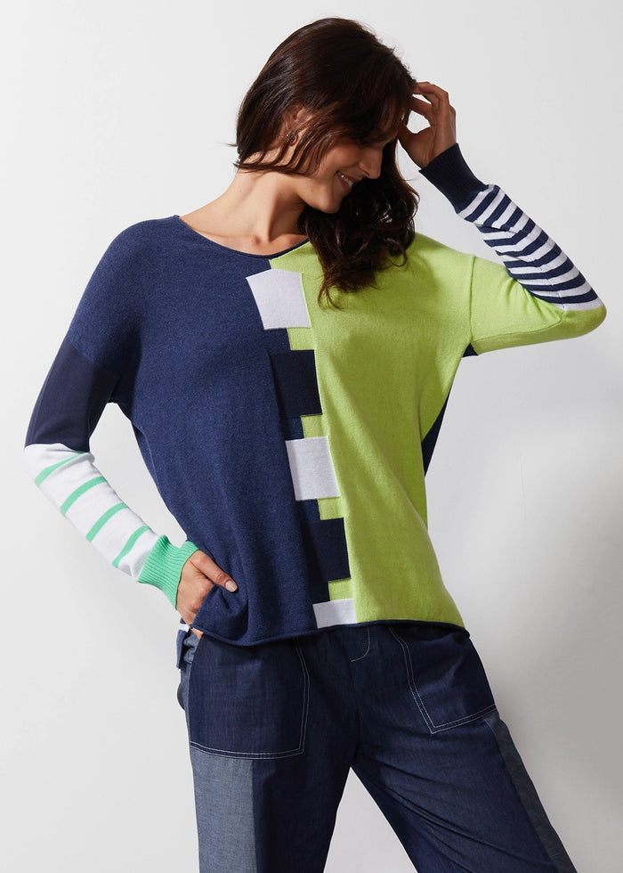 Zaket & Plover Intarsia Squares Jumper Zp6609