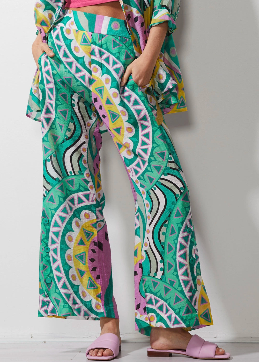 Zaket & Plover Full Leg Pant in Amalfi Print Zp6636