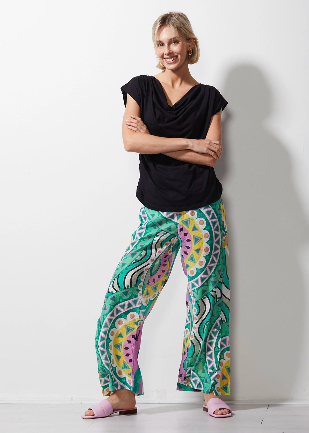 Zaket & Plover Full Leg Pant in Amalfi Print Zp6636