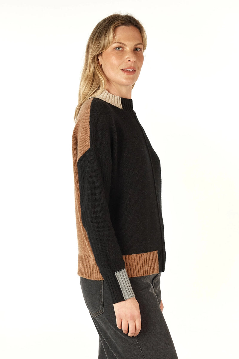 Zaket & Plover Colour Block Trim Jumper ZP7103