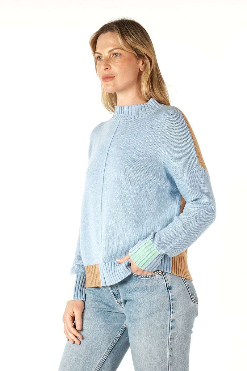 Zaket & Plover Colour Block Trim Jumper ZP7103