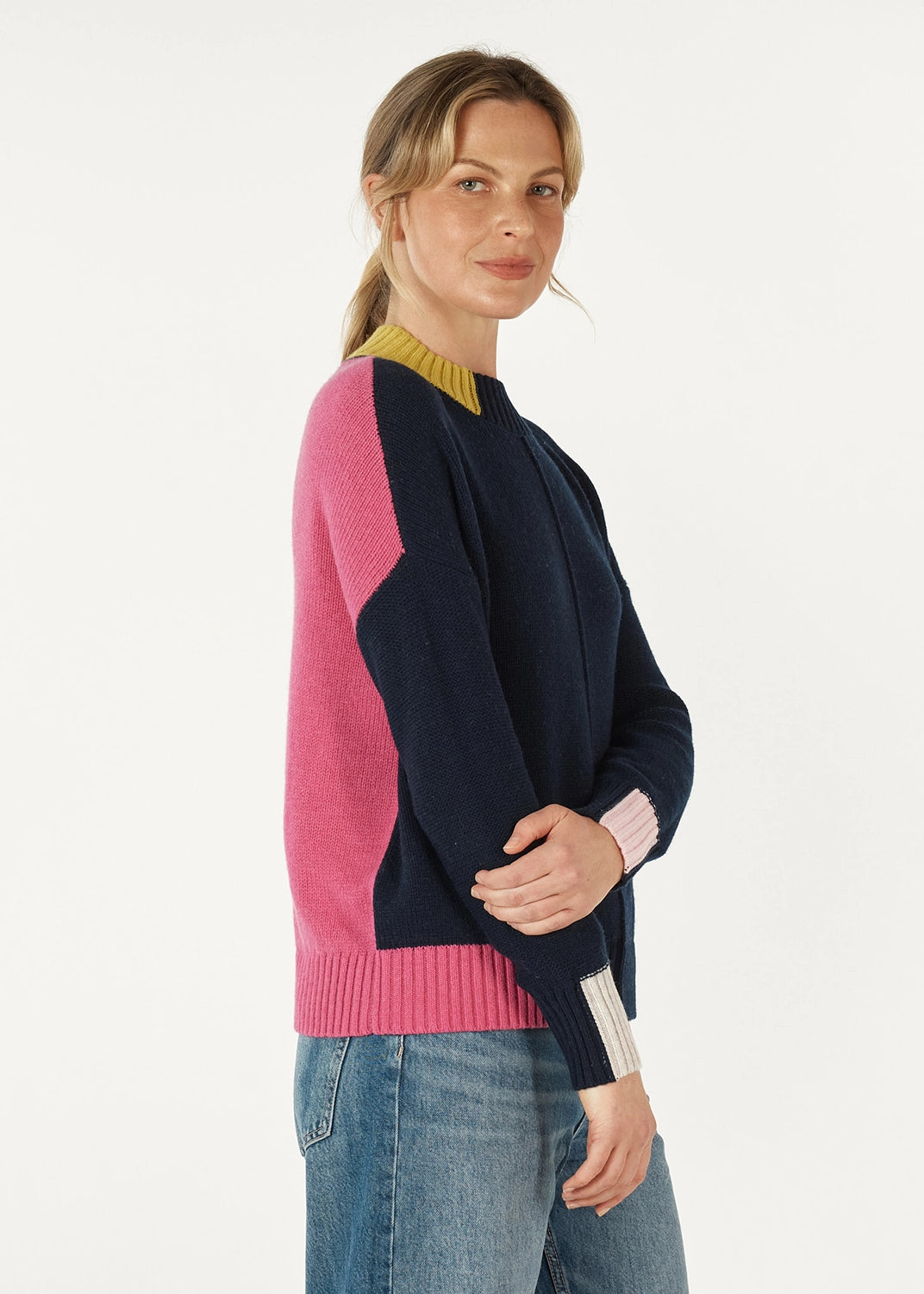 Zaket & Plover Colour Block Trim Jumper ZP7103