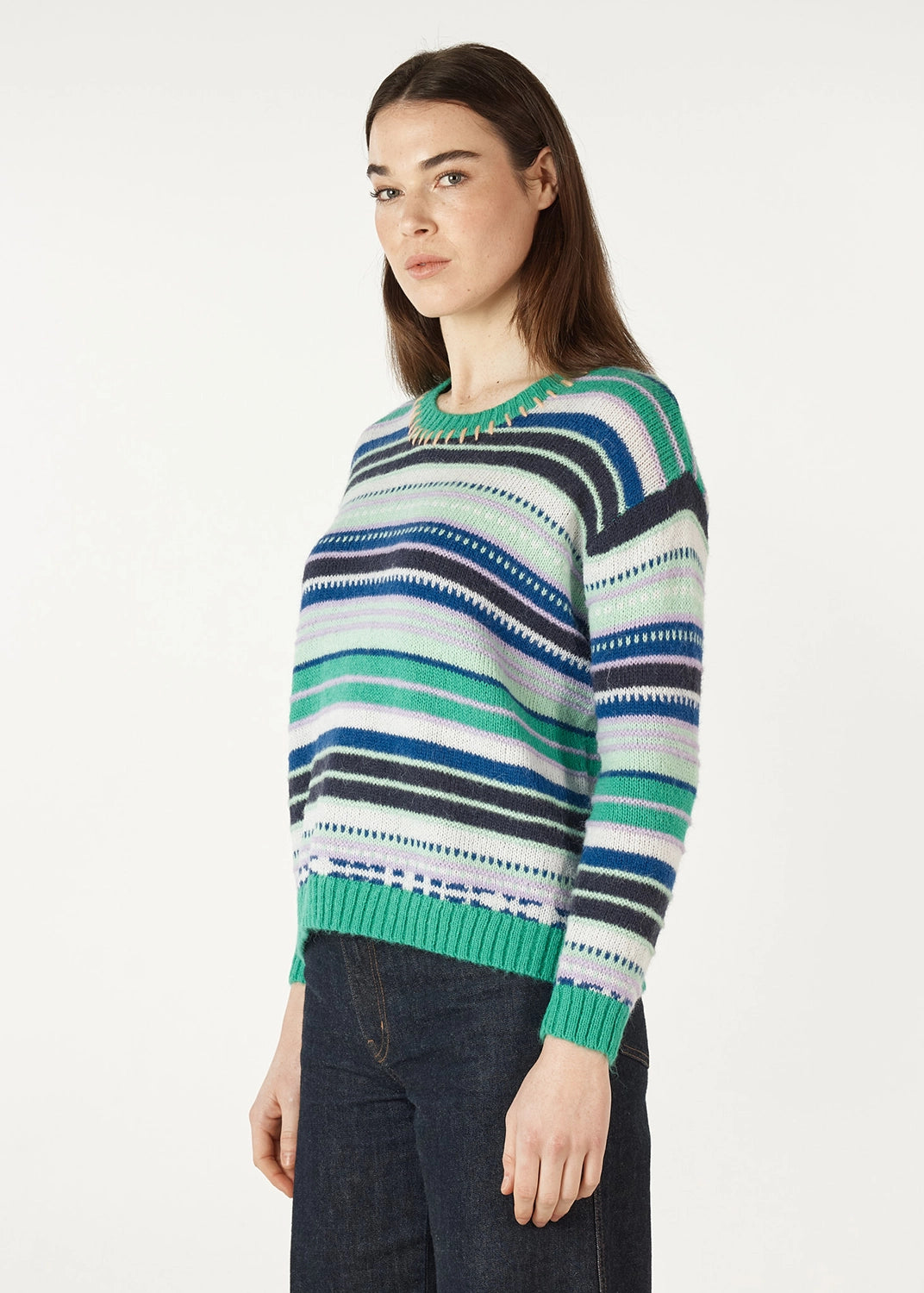 Zaket & Plover Mohair Stripe Jumper ZP7108