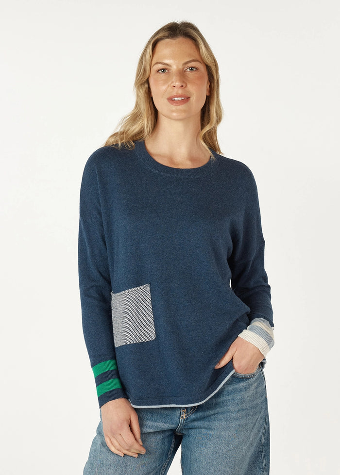 Zaket & Plover Birdseye Trim Jumper ZP7142