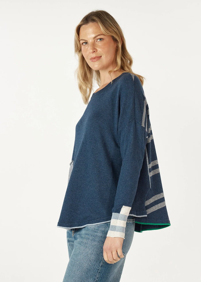 Zaket & Plover Birdseye Trim Jumper ZP7142