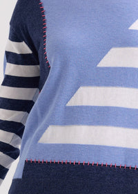 Zaket & Plover Intarsia Jumper in Blueberry ZP7705
