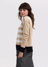 Zaket & Plover Intarsia Jumper in Crema ZP7705