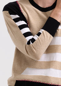 Zaket & Plover Intarsia Jumper in Crema ZP7705